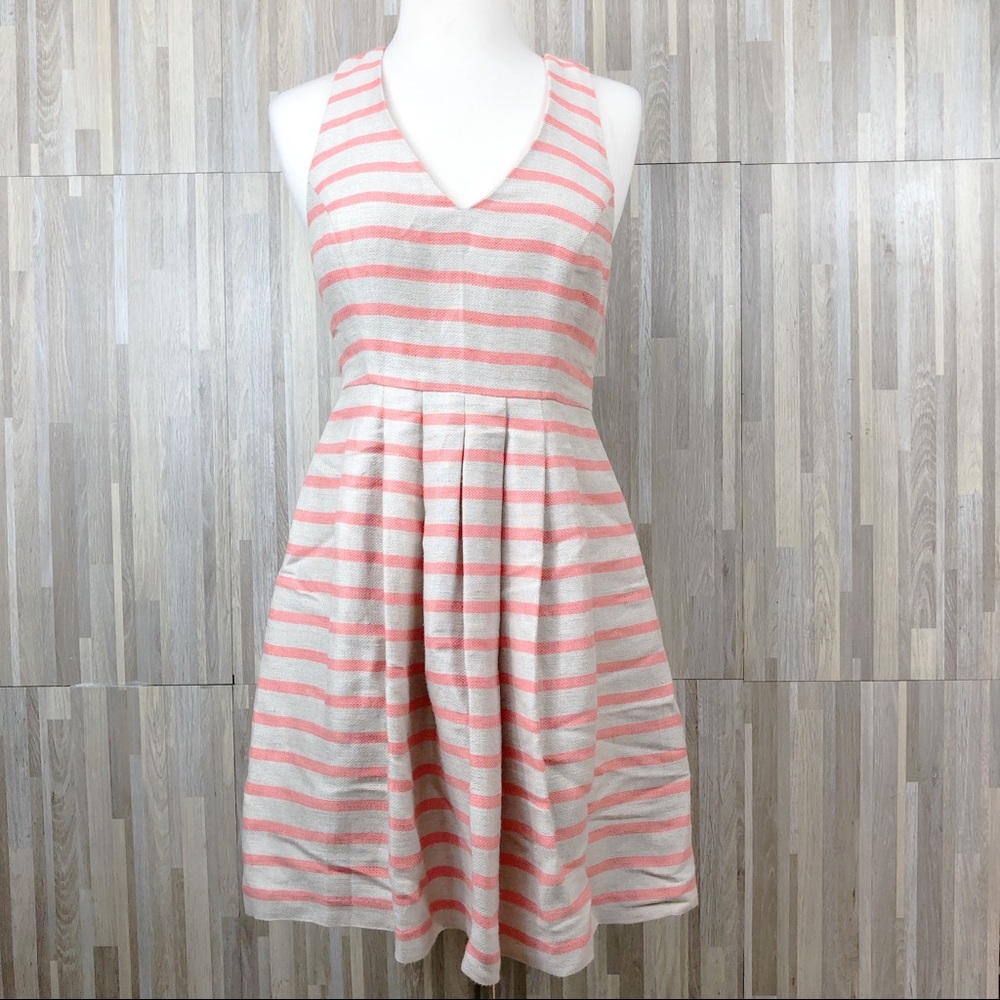 Banana Republic | Stripes Sleeveless V-Neck Dress
